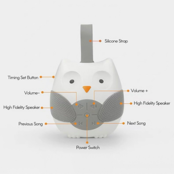 White Noise Device: Owl-Shaped Sound Machine for Newborns - Image 2
