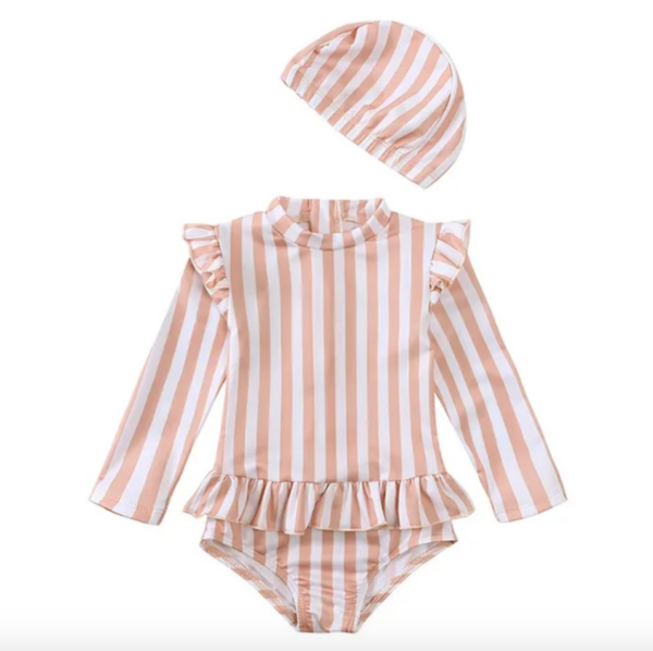 Long-Sleeve UV-Proof Swimwear Set for Kids 1-7 Years - Image 4